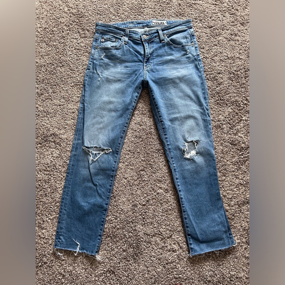 🩵AG Adriano Goldschmied The Prima Crop Cigarette Crop, size 10.